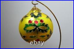 Vintage Christopher Radko Alpine Blush (Yellow) Christmas Ornament, #860400