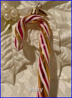 Vintage Christopher Radko Candy Cane Christmas Ornament Rare