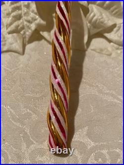 Vintage Christopher Radko Candy Cane Christmas Ornament Rare