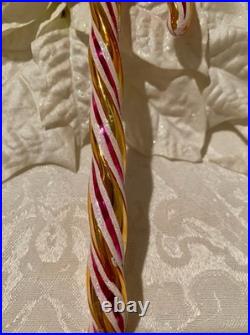 Vintage Christopher Radko Candy Cane Christmas Ornament Rare