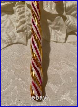 Vintage Christopher Radko Candy Cane Christmas Ornament Rare