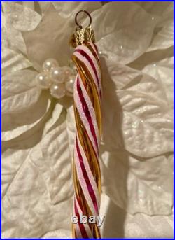 Vintage Christopher Radko Candy Cane Christmas Ornament Rare