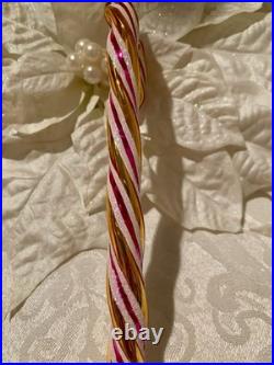 Vintage Christopher Radko Candy Cane Christmas Ornament Rare