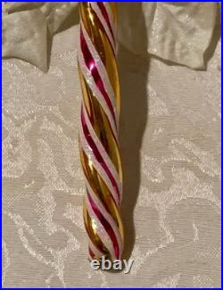 Vintage Christopher Radko Candy Cane Christmas Ornament Rare