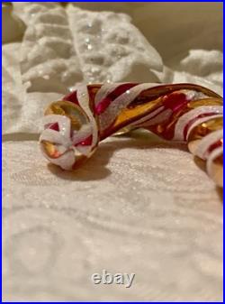 Vintage Christopher Radko Candy Cane Christmas Ornament Rare
