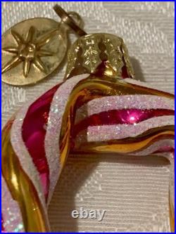 Vintage Christopher Radko Candy Cane Christmas Ornament Rare