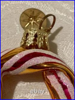 Vintage Christopher Radko Candy Cane Christmas Ornament Rare
