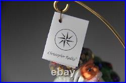 Vintage Christopher Radko Gold Balmoral Santa Christmas Ornament 8.5