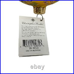 Vintage Christopher Radko HOLIDAY BLOSSOM Ball Christmas Ornament 99-003-0