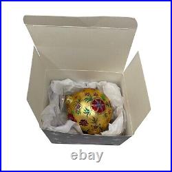 Vintage Christopher Radko HOLIDAY BLOSSOM Ball Christmas Ornament 99-003-0