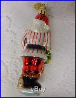 Vintage Christopher Radko Little Gems Collection Santa Christmas Tree Ornament