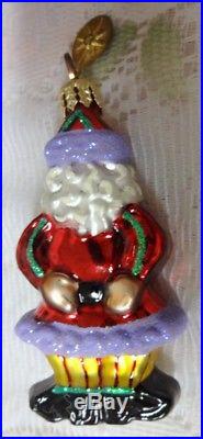 Vintage Christopher Radko Little Gems Collection Santa Christmas Tree Ornament