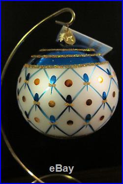 Vintage Christopher Radko Sapphire Regency Christmas Ornament, #010373