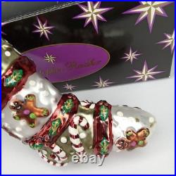 Vintage Christopher Radko Stocking Christmas Ornament With Original Box And Tag