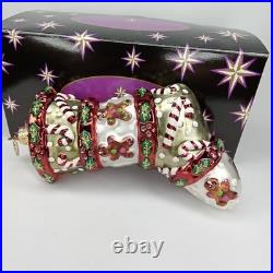 Vintage Christopher Radko Stocking Christmas Ornament With Original Box And Tag