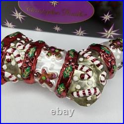 Vintage Christopher Radko Stocking Christmas Ornament With Original Box And Tag