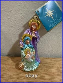 Vintage Glass Nos Christopher Radko Nativity Ornament