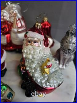 Vintage Lot Of 12 Ornaments Christmas Blown Glass Including Christopher Radko