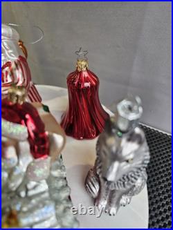 Vintage Lot Of 12 Ornaments Christmas Blown Glass Including Christopher Radko
