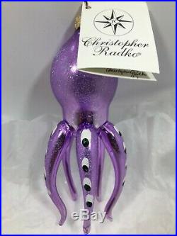 Vintage NEW Christopher RADKO 1993 Maxine Glass Ornament 93-240-2 Italian