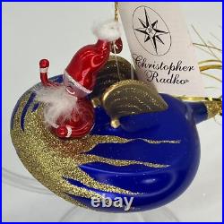 Vintage NEW Christopher RADKO 2000 21st CENTURY SANTA Italian Ornament 00-307-0