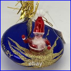Vintage NEW Christopher RADKO 2000 21st CENTURY SANTA Italian Ornament 00-307-0