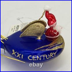 Vintage NEW Christopher RADKO 2000 21st CENTURY SANTA Italian Ornament 00-307-0