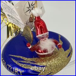 Vintage NEW Christopher RADKO 2000 21st CENTURY SANTA Italian Ornament 00-307-0