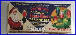 Vintage RADKO Shiny Brite Electric Twirl-Brite 25 Lamp Set In Box Xmas Lights