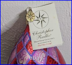 Vintage RARE Christopher Radko Exclusive For Red Hat Society Drop Dead Gorgeous
