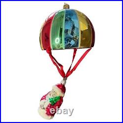 Vintage Radko 12 Santa Parachute Glass Ornament West Germany prior to 1989