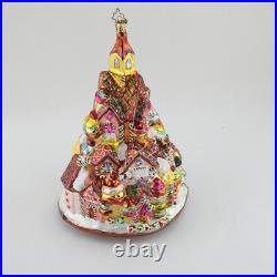 Vintage Radko GINGERBREAD LANE Candy Village Tree Glass Christmas Ornament 8