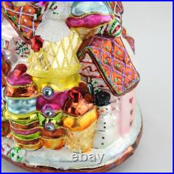 Vintage Radko GINGERBREAD LANE Candy Village Tree Glass Christmas Ornament 8