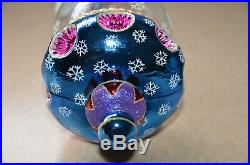 Vintage Rare Christopher Radko Frosty Jubilee Snowman Globe Christmas Ornament