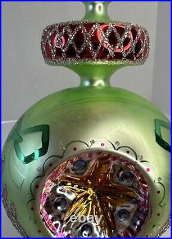 Vintage Rare Christopher Radko Glass Three Reflector Razzle Dazzle Ornament 11
