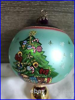 Vintage christopher radko christmas tree drop ornament very colorfull