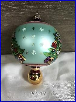 Vintage christopher radko christmas tree drop ornament very colorfull