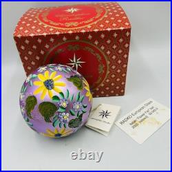 Vtg 2000 Christopher Radko FLOWER FAIR Christmas Ornament Blown Mercury Glass