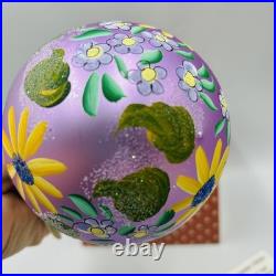 Vtg 2000 Christopher Radko FLOWER FAIR Christmas Ornament Blown Mercury Glass