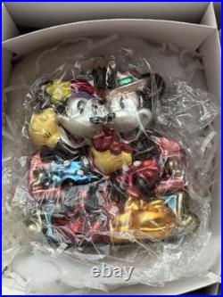 Vtg Christopher RadkoWinter Romance Christmas Ornament 99-DIS-28 Mickey Minnie