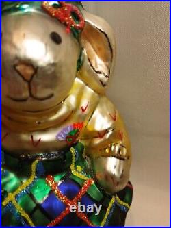 Vtg Christopher Radko 2001 HIGHLAND FLING Hoppy VanderHare Christmas Ornament