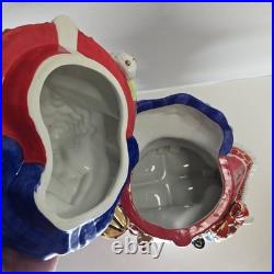 Vtg Christopher Radko Kris Kringle Santa Cookie Jar With 7 Mini Ornaments Ornate