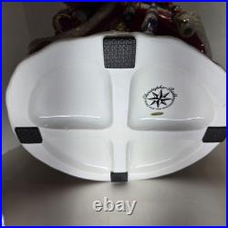 Vtg Christopher Radko Kris Kringle Santa Cookie Jar With 7 Mini Ornaments Ornate