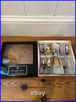 Vtg Christopher Radko Rare 1995 And Snowy Make 8 Ornament, 7 Dwarves Snow White