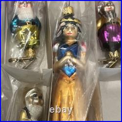 Vtg Christopher Radko Rare 1995 And Snowy Make 8 Ornament, 7 Dwarves Snow White
