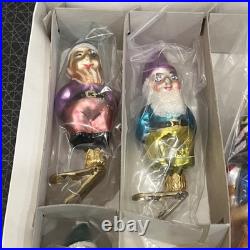 Vtg Christopher Radko Rare 1995 And Snowy Make 8 Ornament, 7 Dwarves Snow White