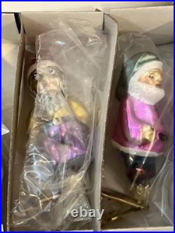 Vtg Christopher Radko Rare 1995 And Snowy Make 8 Ornament, 7 Dwarves Snow White