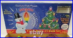 Vtg Christopher Radko Shiny Brite Twirl-Brite Christmas Tree Lights 25 Set Works