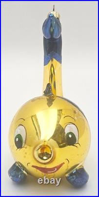Vtg Christopher Radko Siegfried Goldfish Rare Hand-Blown Glass Ornament Holiday