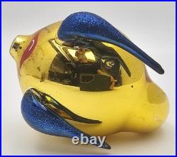 Vtg Christopher Radko Siegfried Goldfish Rare Hand-Blown Glass Ornament Holiday